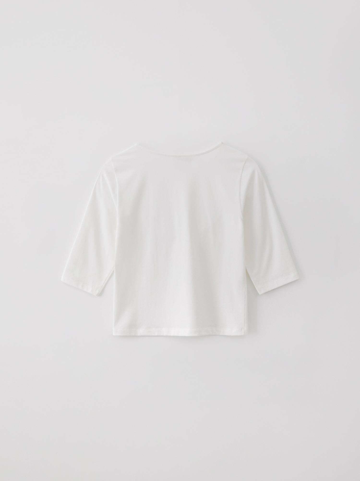 Crop slim T-shirt (white)