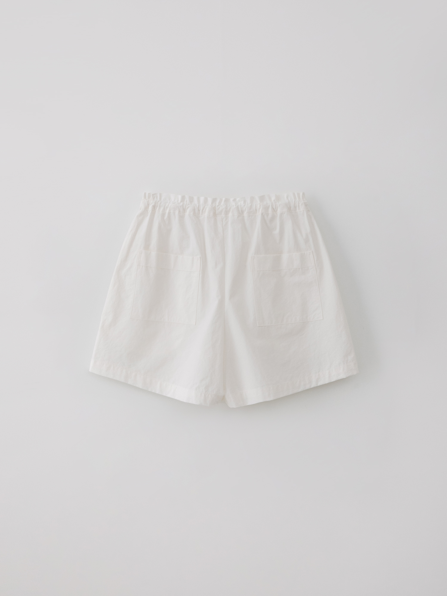 Wide cotton shorts (white)