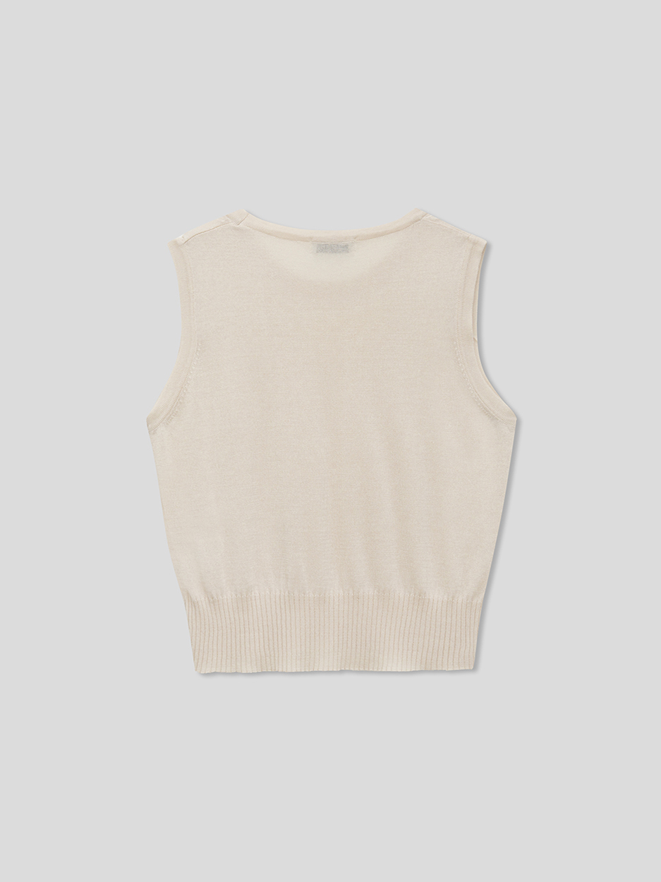 Silk Summer Knit / sleeveless (ivory)