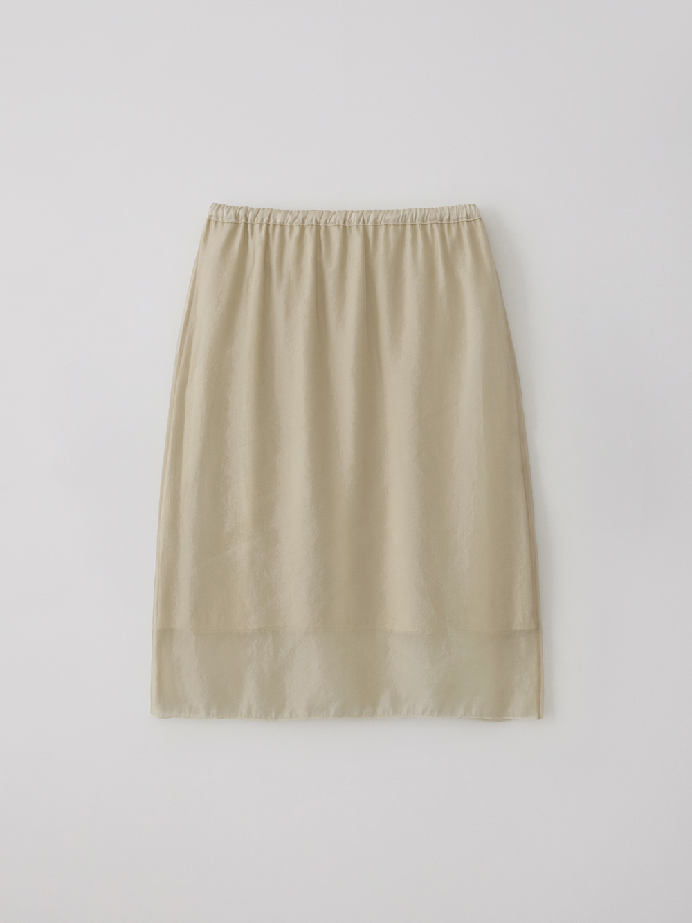 Reversible layered skirt (cream beige)