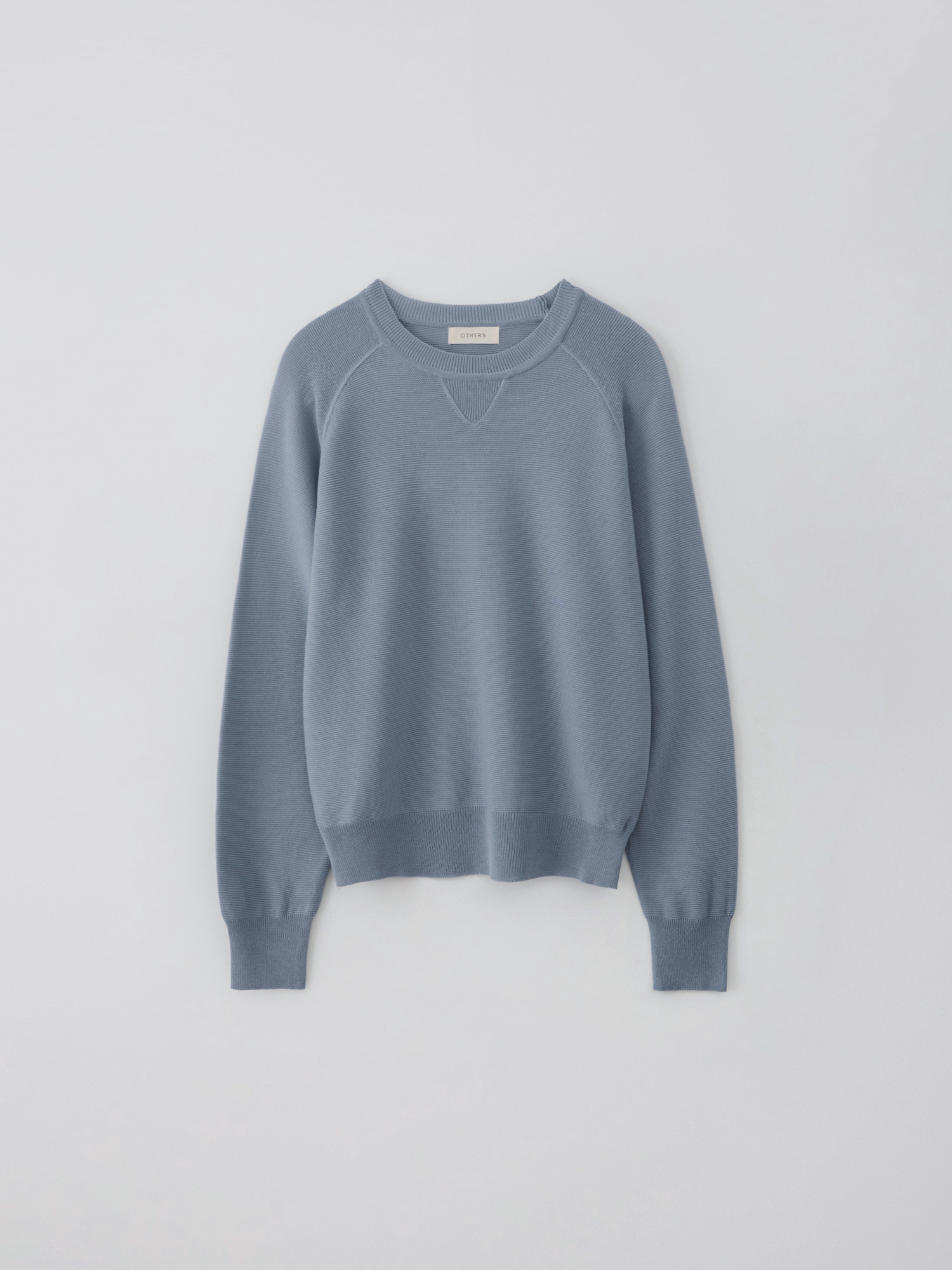 Knitted sweat shirt (blue gray)