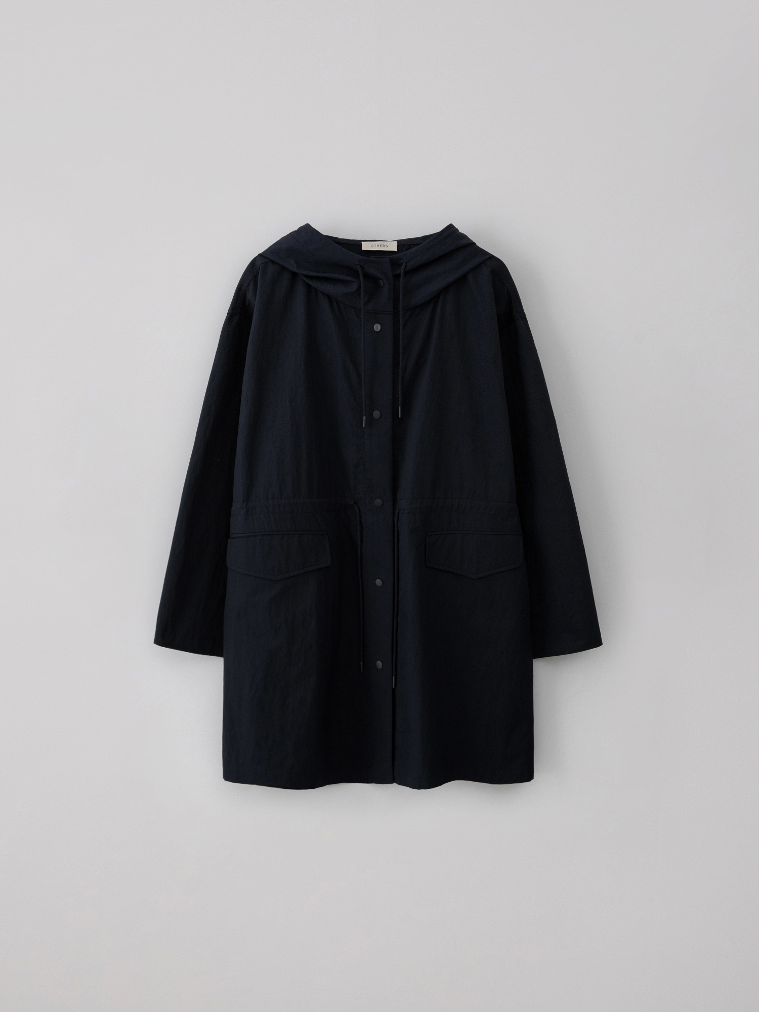 [3rd reorder] Packable hooded coat (navy)