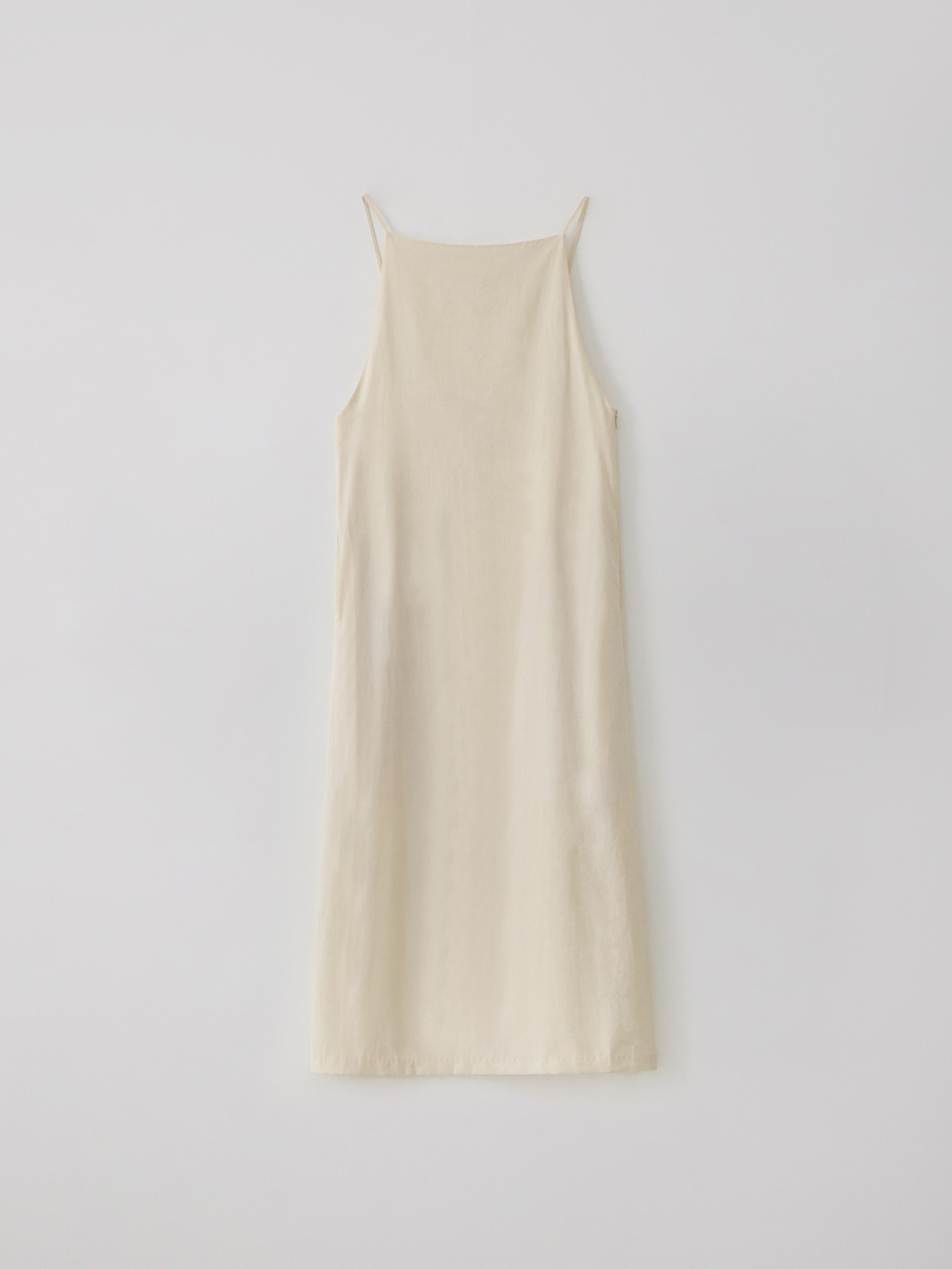 Linen strap dress (cream)