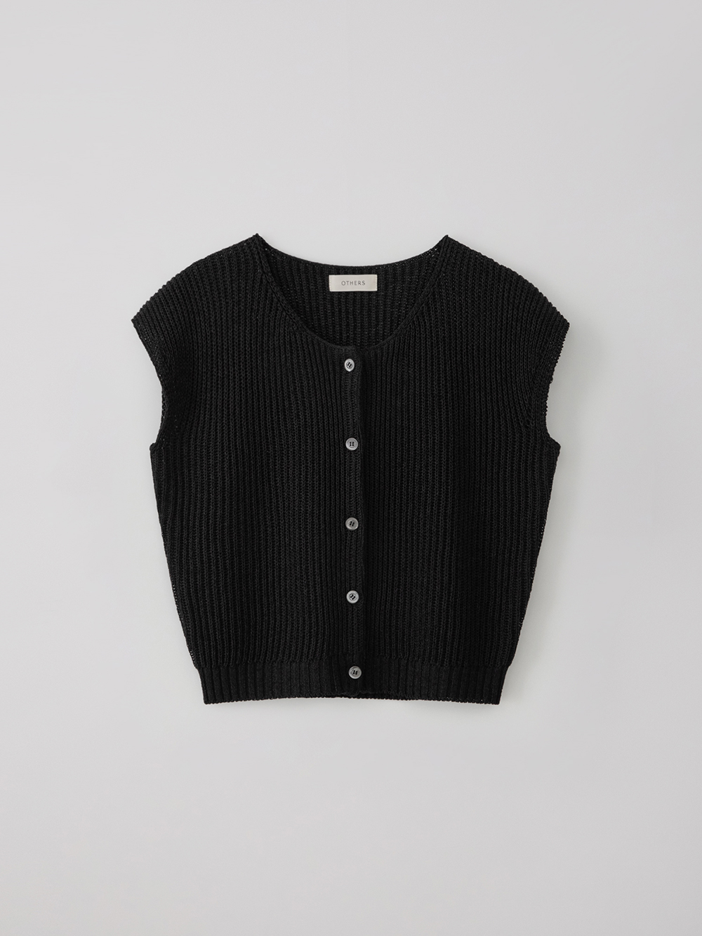 Paper knit cardigan (black)
